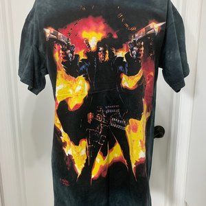 SKULBONE Flames Guns T-Shirt  short sleeve T-Shirt